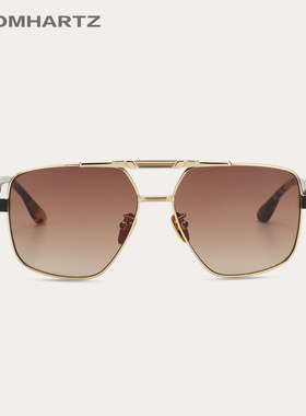 KROM HARTZ眼镜渐变太阳镜男加宽双梁飞行员方框遮阳时尚偏光墨镜