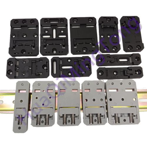 35mm导轨卡扣塑料卡扣平面支架斜面支架PCB卡扣安装支架承重大