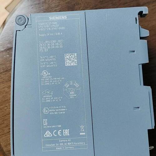 6ES7 516-3FN01-0AB0 PLC模块 S7-1500 CPU 1516F-3 PN/D议价维修