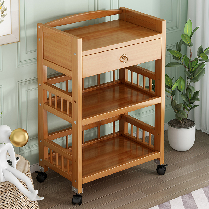 书架置物架落地多层收纳架可移动