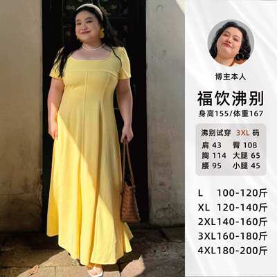 福饮沸别【贝拉公主】大码胖mm2025年新款乱麻弹力线雕连衣裙2308