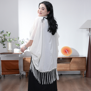 披肩 福饮沸别 胖mm显瘦秋款 大码 2514 月华静羽
