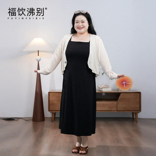 【福饮沸别】大码女装新中式国风胖mm针织开衫女CP015