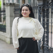 胖mm休闲百搭显瘦纯色蕾丝系带上衣2055 大码 福饮沸别 约会小衫