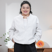 胖mm早春假两件立领卫衣休闲长袖 大码 2597 晴川暮雪 福饮沸别