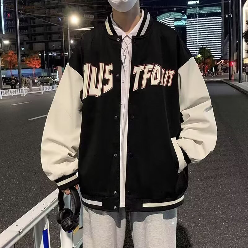 美式潮牌棒球服外套男士春秋夏季宽松痞帅高街男款休闲夹克上衣服