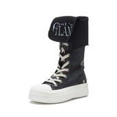 Gods 设计感辣妹高级百搭增高皮质厚底显高帆布鞋 plan 上帝计划