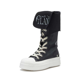 设计感辣妹高级百搭增高皮质厚底显高帆布鞋 上帝计划 plan Gods