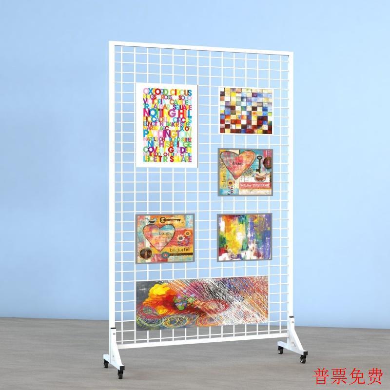 折叠网架书画户外展示架幼儿园移动展览架画展画室美术作品展览架