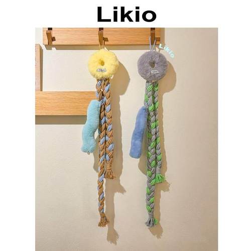 Likio 原创设计 奶油甜甜圈麻花辫发抓收纳