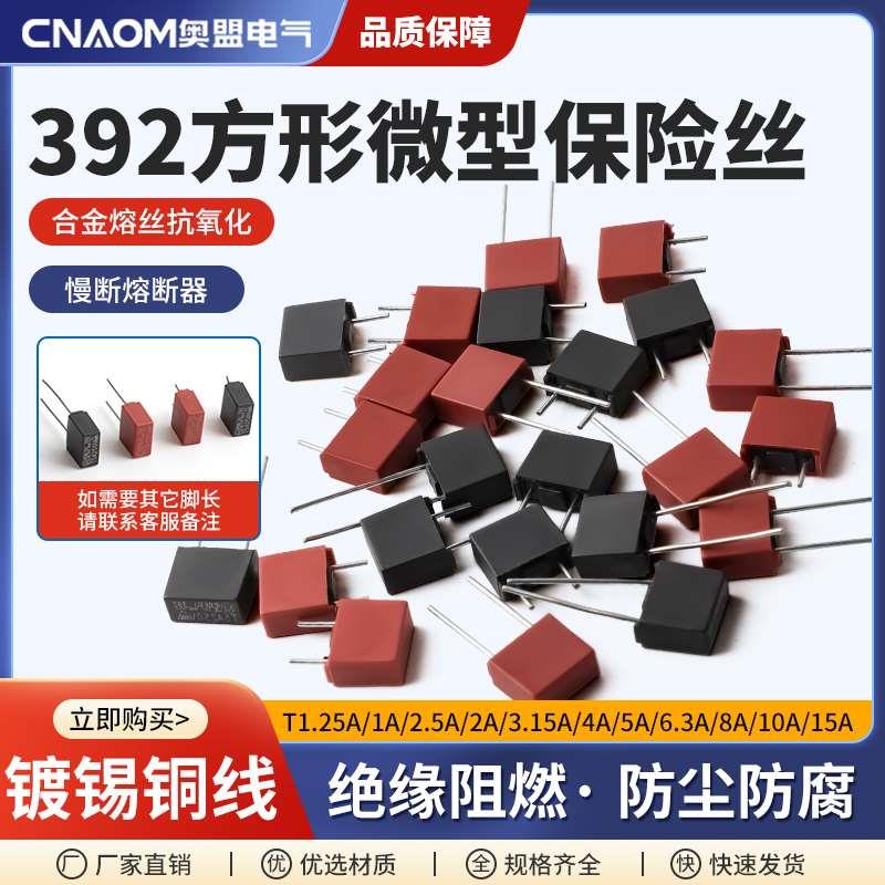 392方形保险丝 250V保险管 慢断 T 1A 2A 3.15A 4A 5A 6.3A 8.5*4