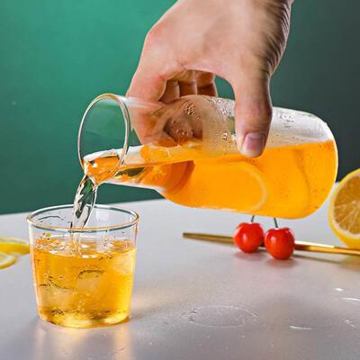 玻璃凉水壶小容量一人饮冷水壶凉白开水杯一壶一杯扎壶果汁杯子