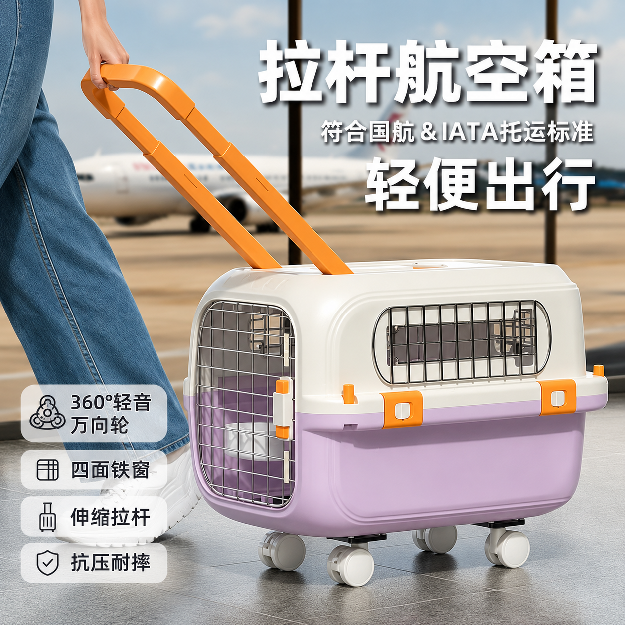 狗狗航空箱大号宠物托运箱猫专用国航标准小中型犬车载便携外出笼
