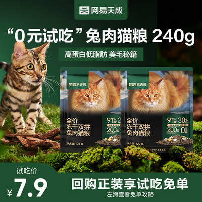 网易天成兔肉试吃猫粮