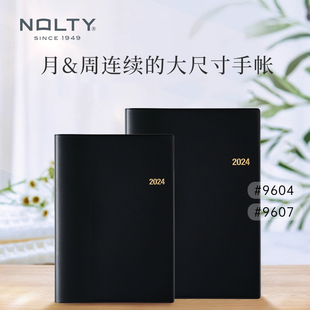 NOLTY能率手帐9604 款 A5原创用纸日程本商务手帐本日文版 2024年春季 9607周一周计划左页型B5