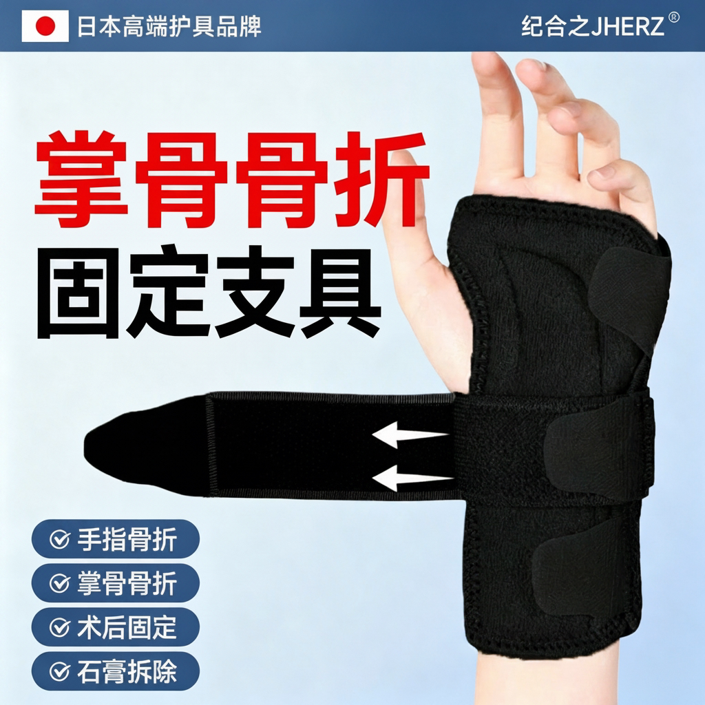 【日本掌骨骨折固定支具】第一手掌保护套护腕手背左右手固定护具