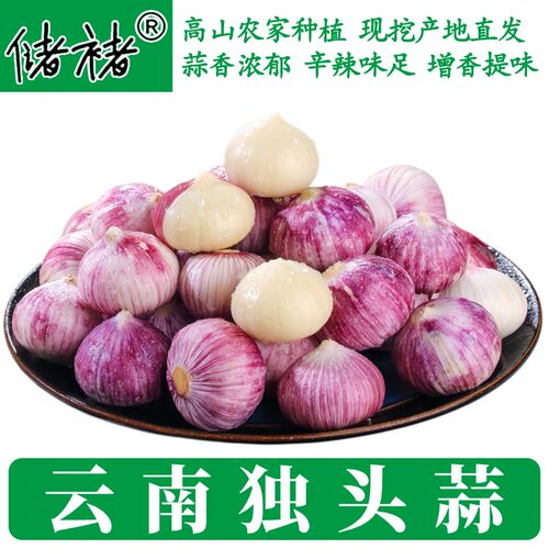 云南紫皮独头蒜 5斤大蒜头新鲜特级干大蒜新蒜独蒜种子籽整箱包邮