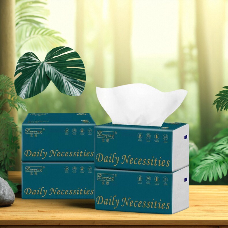 宝樱300张加厚原生木浆四层纸