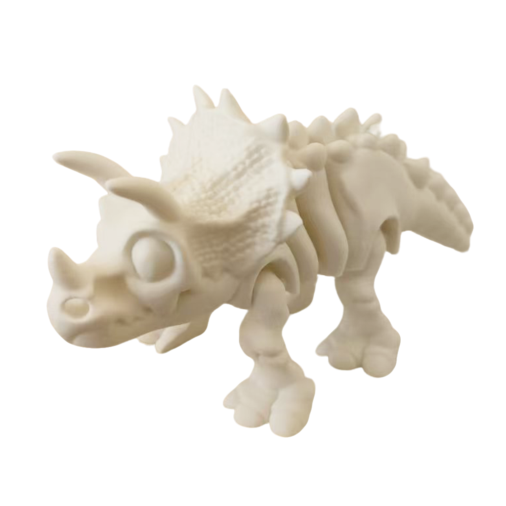3D打印三角龙骨架恐龙骨骼模型玩具摆件仿真动物碎嘴龙三犄龙手办