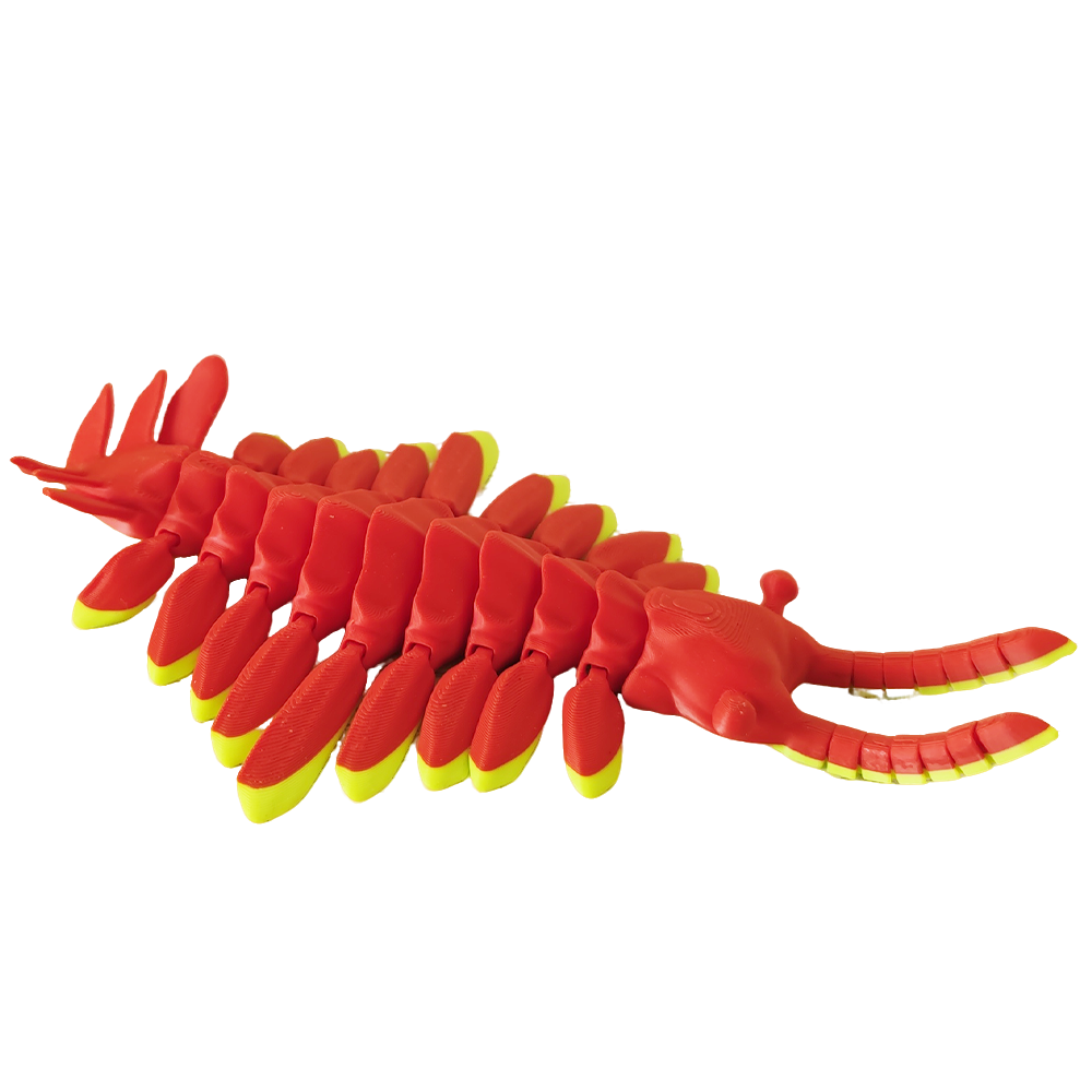 3D打印奇虾模型玩具仿真史前生物寒武纪海洋霸主恐虾关节可动手办