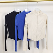 透气运动上衣外穿跑步健身服秋上新 立领拉链休闲长袖 外套女修身