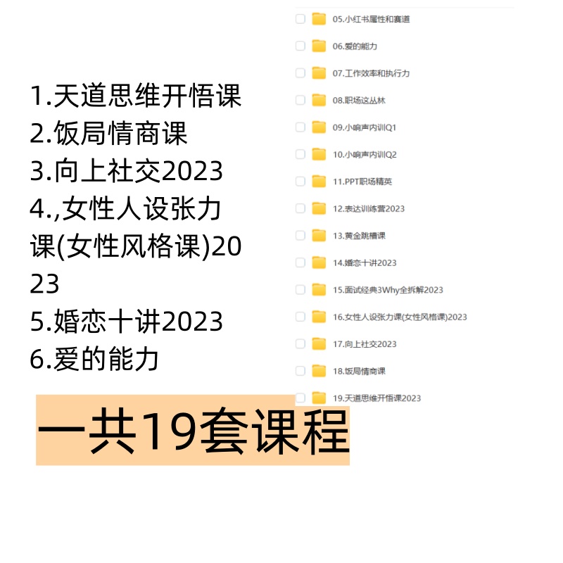 天道思维开悟课饭局情商课19套全套