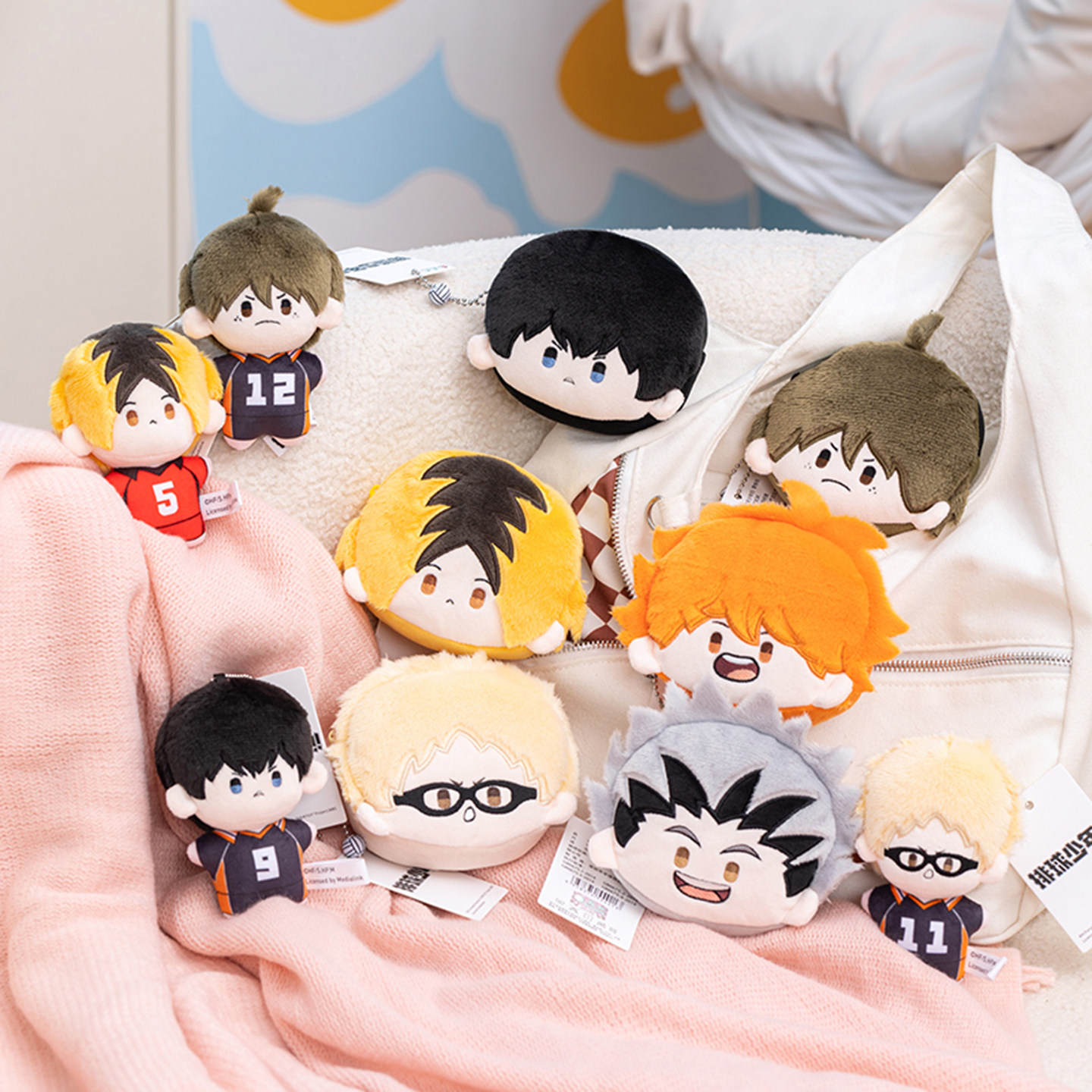 正版排球少年日向翔阳毛绒娃娃挂件玩偶手偶耳机包挂饰周边礼物