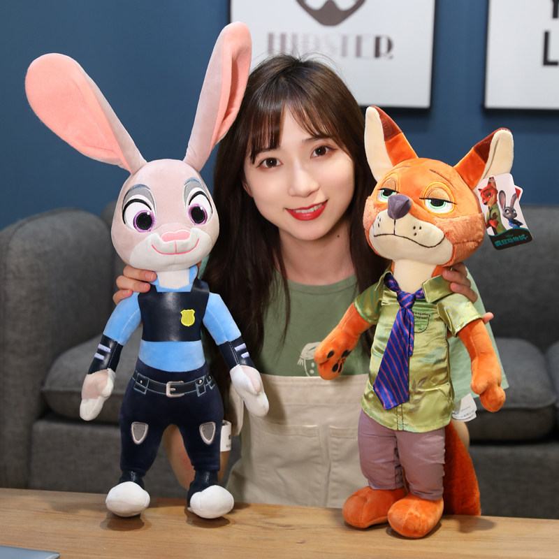 迪士尼正版疯狂动物城兔子警官狐狸朱迪尼克玩偶公仔毛绒生日礼物