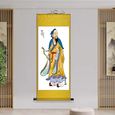 中国风丝绸画卷轴画礼品挂画