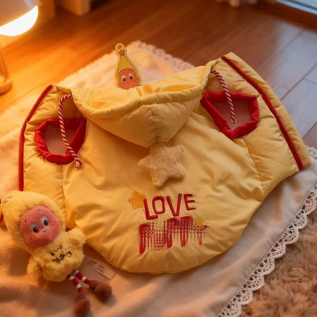 星星王子猫咪奶黄连帽防风宠物衣服狗狗衣服秋冬棉服棉衣外套比熊,宠物/宠物食品及用品,狗宠物服装/雨衣,淘宝优惠券,粉丝福利购,淘宝优惠卷