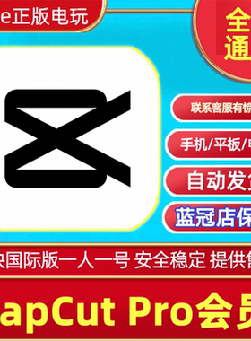 CapCut Pro会员 剪映国际版 手机平板电脑通用 一人一号 安全稳定