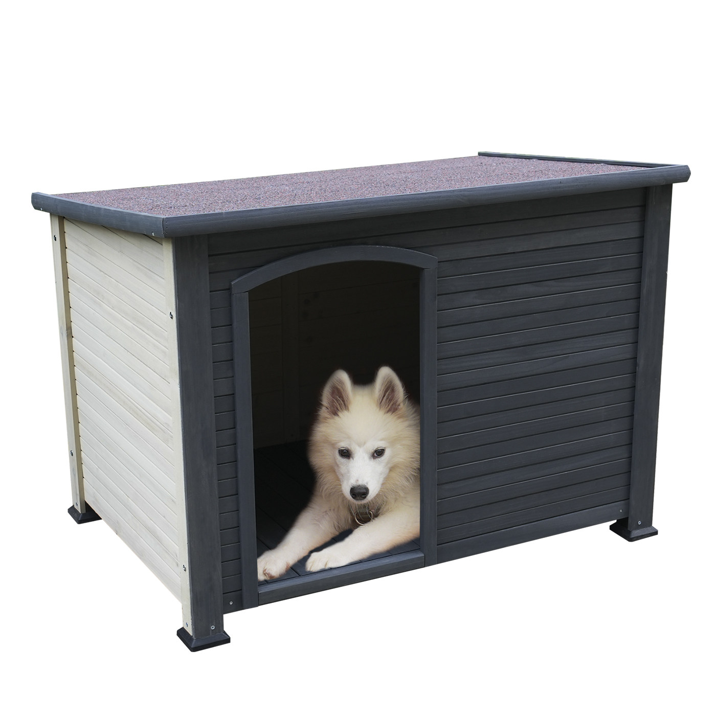 室外狗房子冬季保暖大型犬狗屋四季通用木制狗窝户外防雨宠物窝