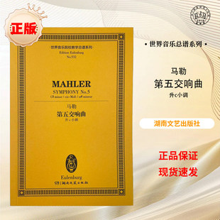 【正版】马勒第五交响曲升c小调 世界音乐院校教学总谱系列 湖南文艺出版社