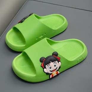 儿童哪吒拖鞋男女中大童宝宝室内洗澡防滑软底居家外穿小孩子凉拖