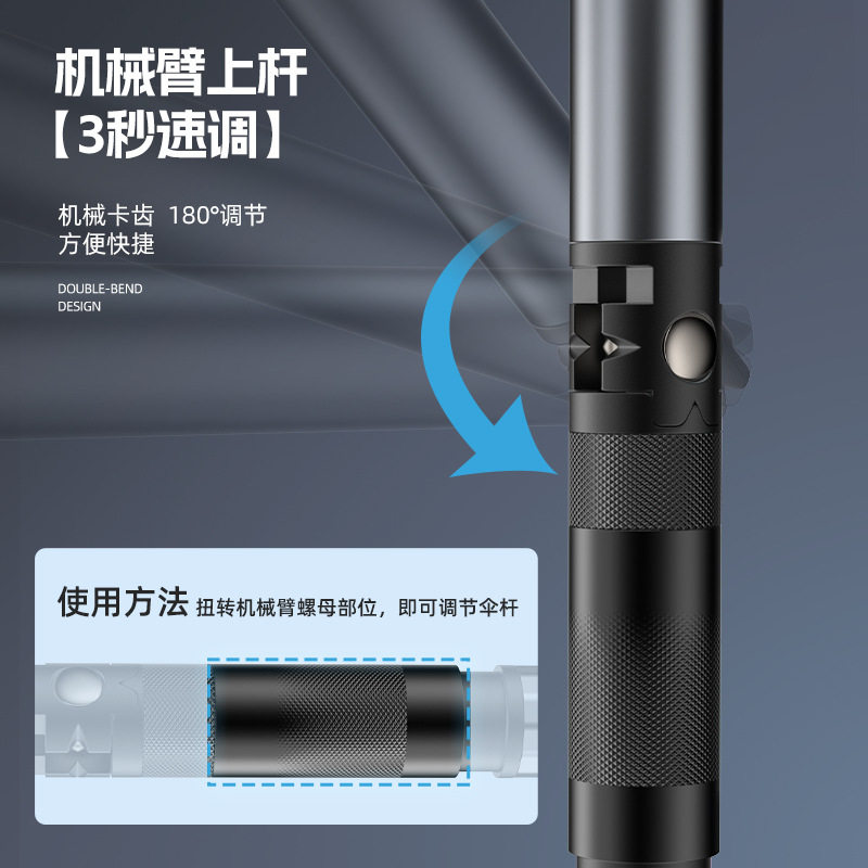 渔之源【机械臂拐杖伞】钓鱼伞拐杖伞钓鱼专用雨伞垂钓伞2024新款