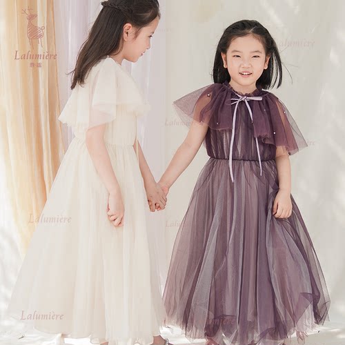 鹿谧女童轻奢梦幻两穿礼服裙