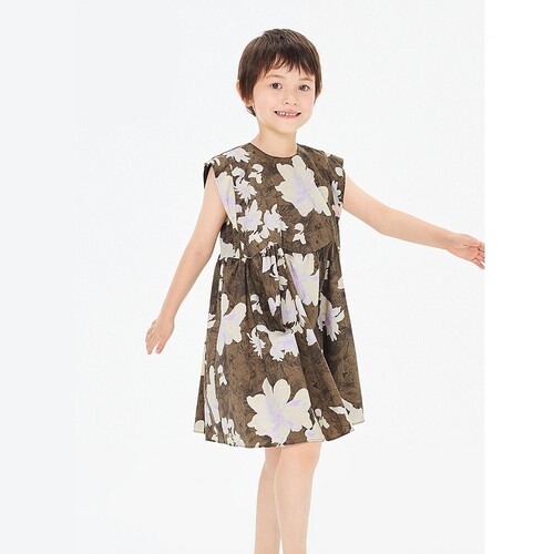 童装无袖印花连衣裙2026夏季新款宽松阔版A字形中长款女童背心裙