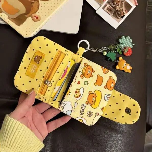 ins风轻松熊短款零钱钥匙包