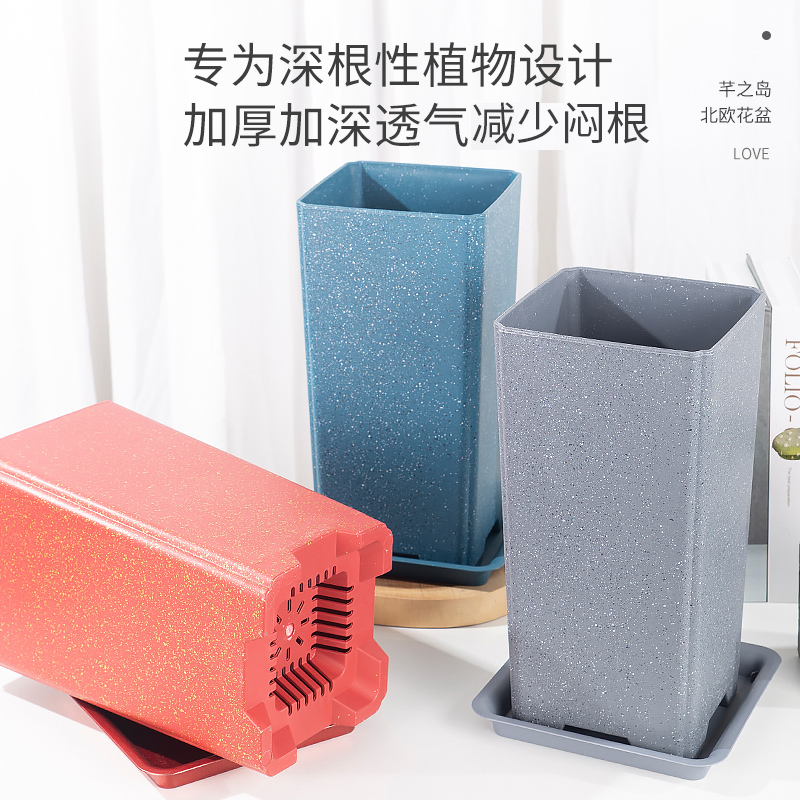 芊之岛北欧风高款花盆大花蕙兰