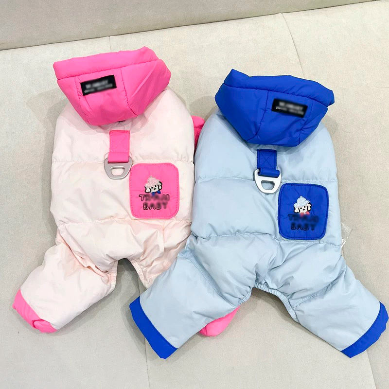 防寒新款宠物衣服泰迪比熊小狗狗吉娃娃四脚保暖装超萌棉服网红