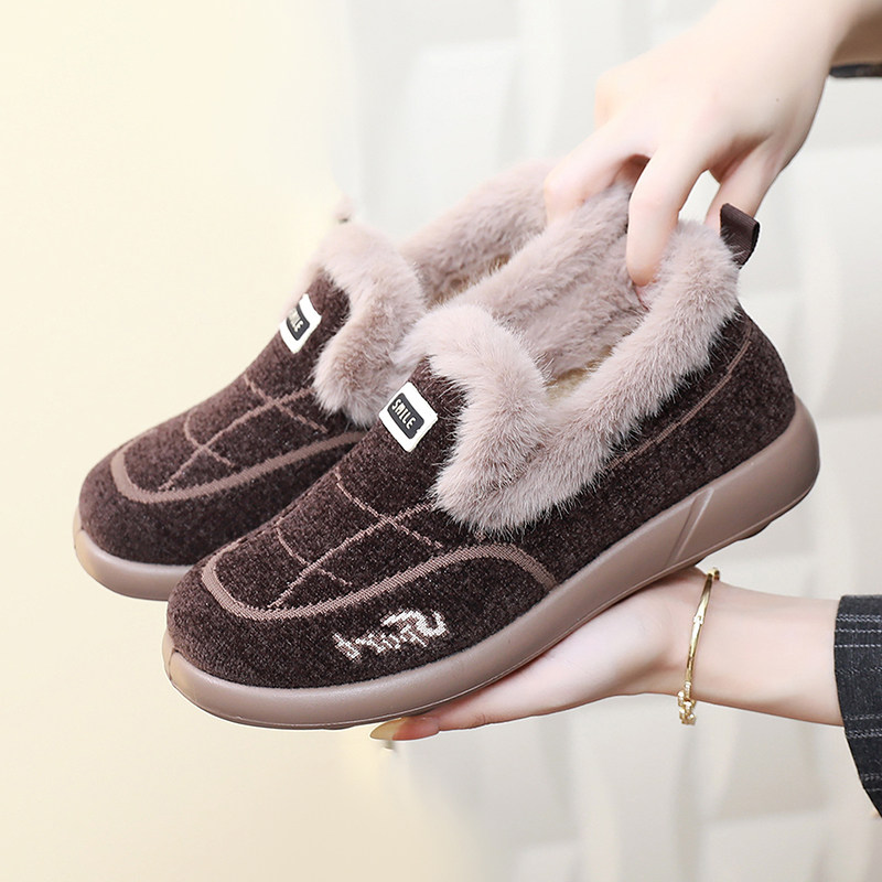 踏月族2025冬季新款老北京棉鞋加绒加厚休闲靴软底防滑一脚蹬棉靴,女鞋,棉鞋,淘宝优惠券,粉丝福利购,淘宝优惠卷
