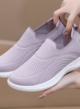 老北京布鞋女春季新款透气网面减震妈妈鞋中老年运动鞋休闲健步鞋