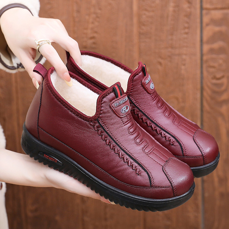 2025冬季老北京棉鞋软底保暖皮面