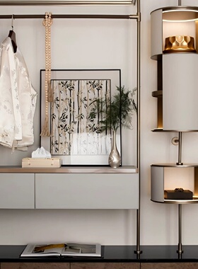新中式样板间衣帽间衣柜装饰摆件
