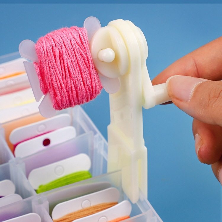 50色十字绣手动绕线器手工绣花线针织线DIY手工刺绣线工具收纳盒,居家布艺,其他/配件/DIY/缝纫,淘宝优惠券,粉丝福利购,淘宝优惠卷