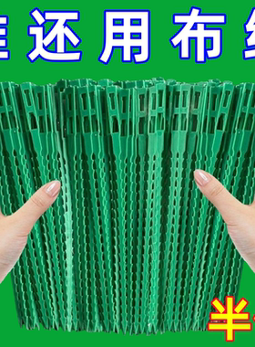 绿色多用途园艺植物固定绑绳可松式活扣鱼骨扎带可重复使用束线带