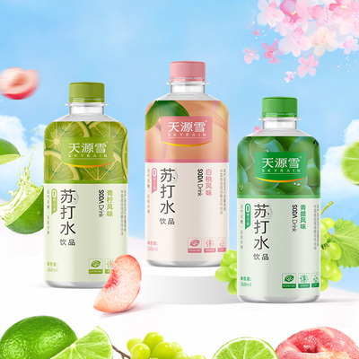 天源雪苏打水饮料果味饮料白桃味青提味苏打水