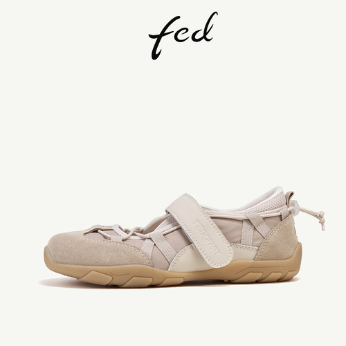 fed玛丽珍魔术贴户外徒步女鞋