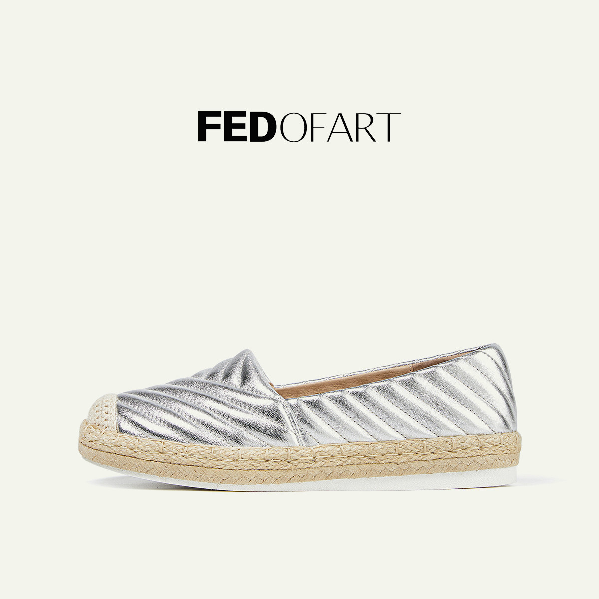 fed羊皮一脚蹬平底渔夫鞋女图片