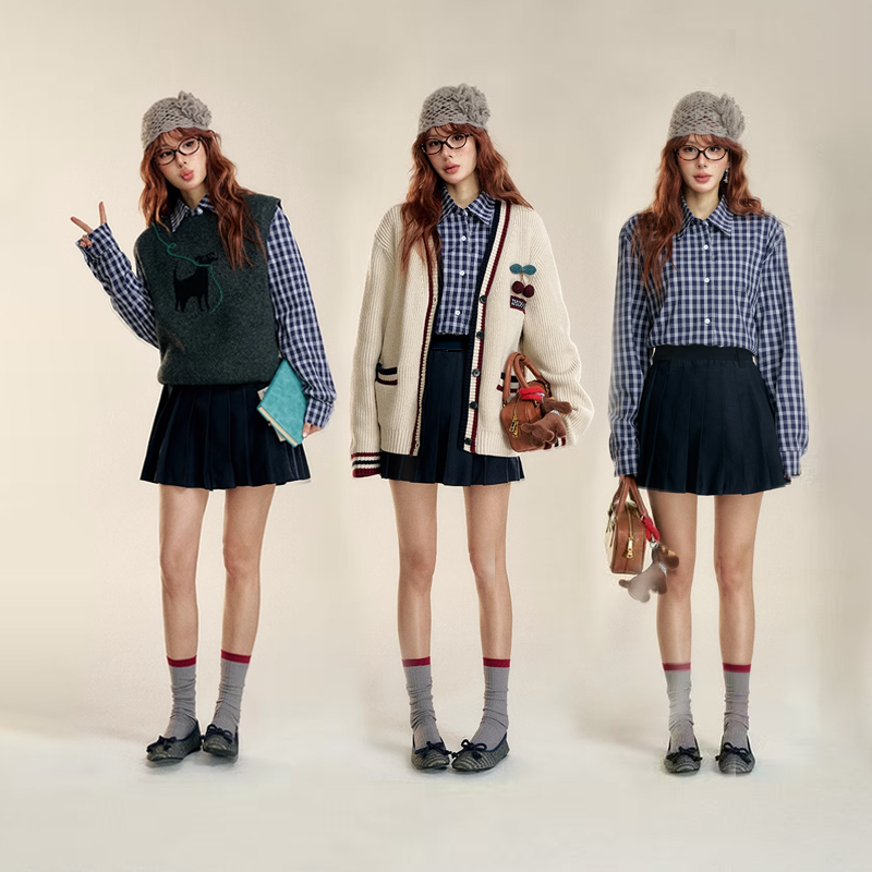 【所有姐姐的衣橱直播间】IHDXD樱桃开衫/狗狗马甲/格纹衬衫